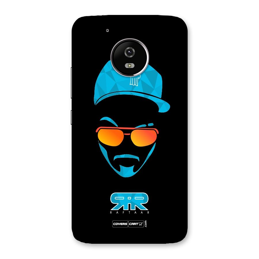 Raftaar Black and Blue Back Case for Moto G5