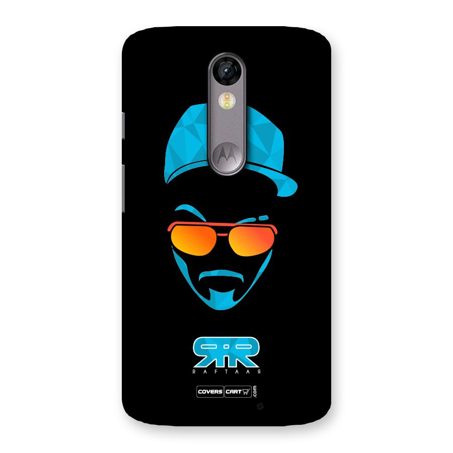 Raftaar Black and Blue Back Case for Moto X Force