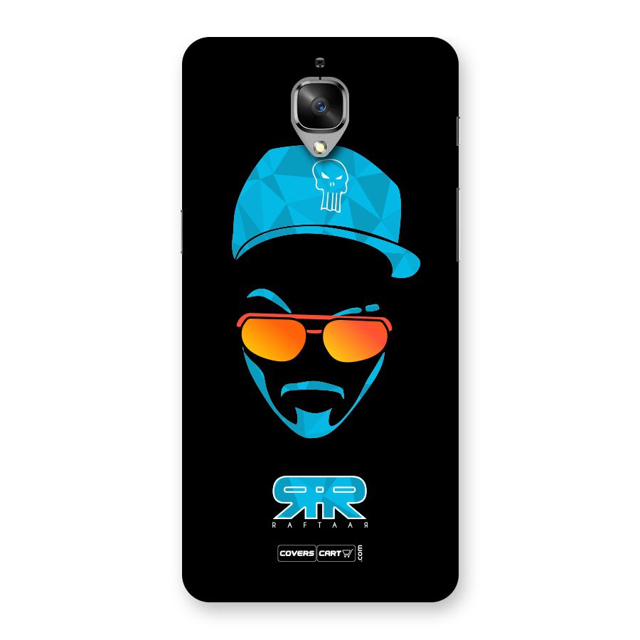 Raftaar Black and Blue Back Case for OnePlus 3