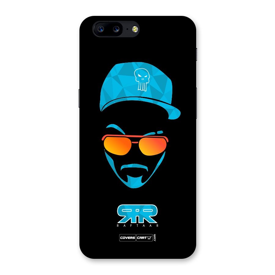 Raftaar Black and Blue Back Case for OnePlus 5