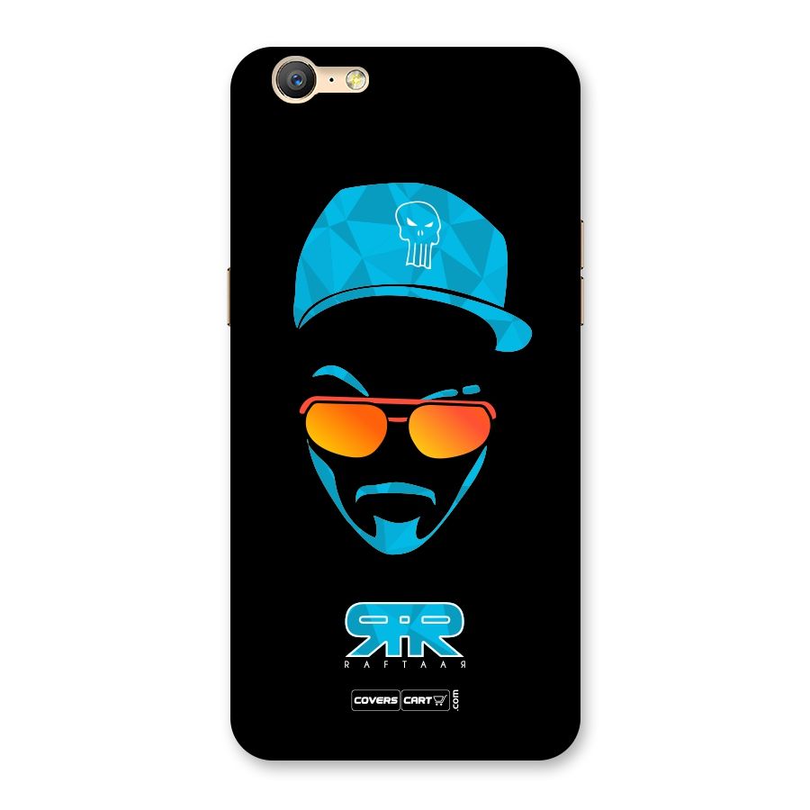 Raftaar Black and Blue Back Case for Oppo A57