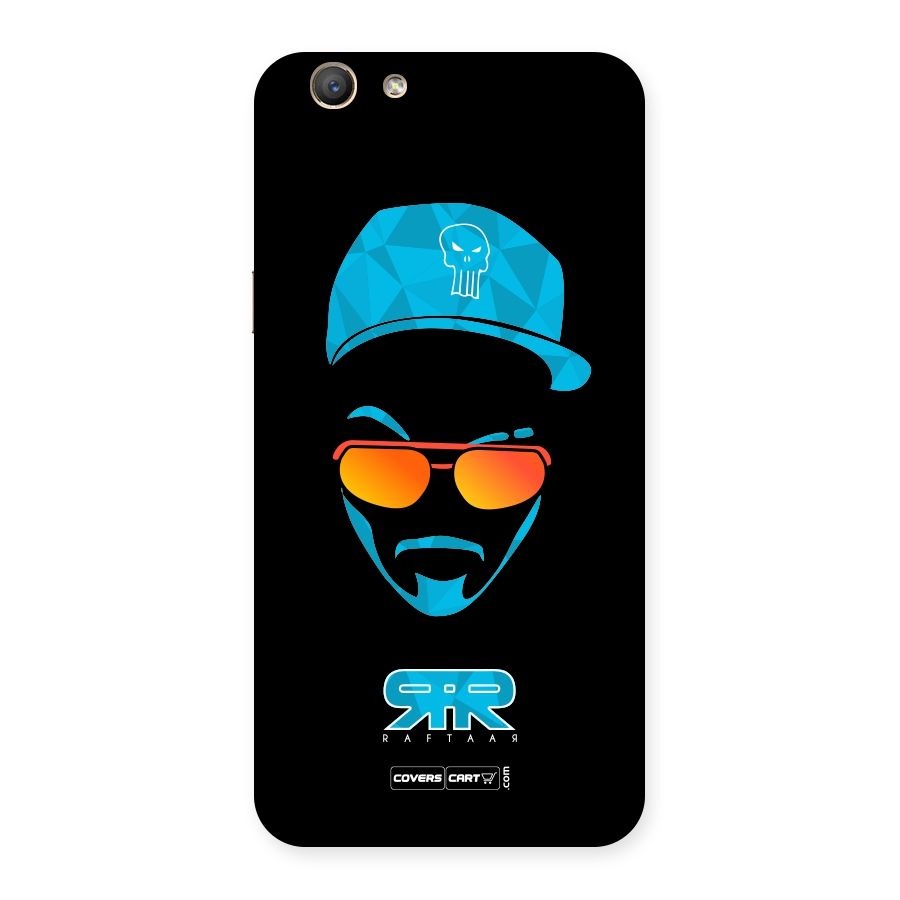 Raftaar Black and Blue Back Case for Oppo F1s
