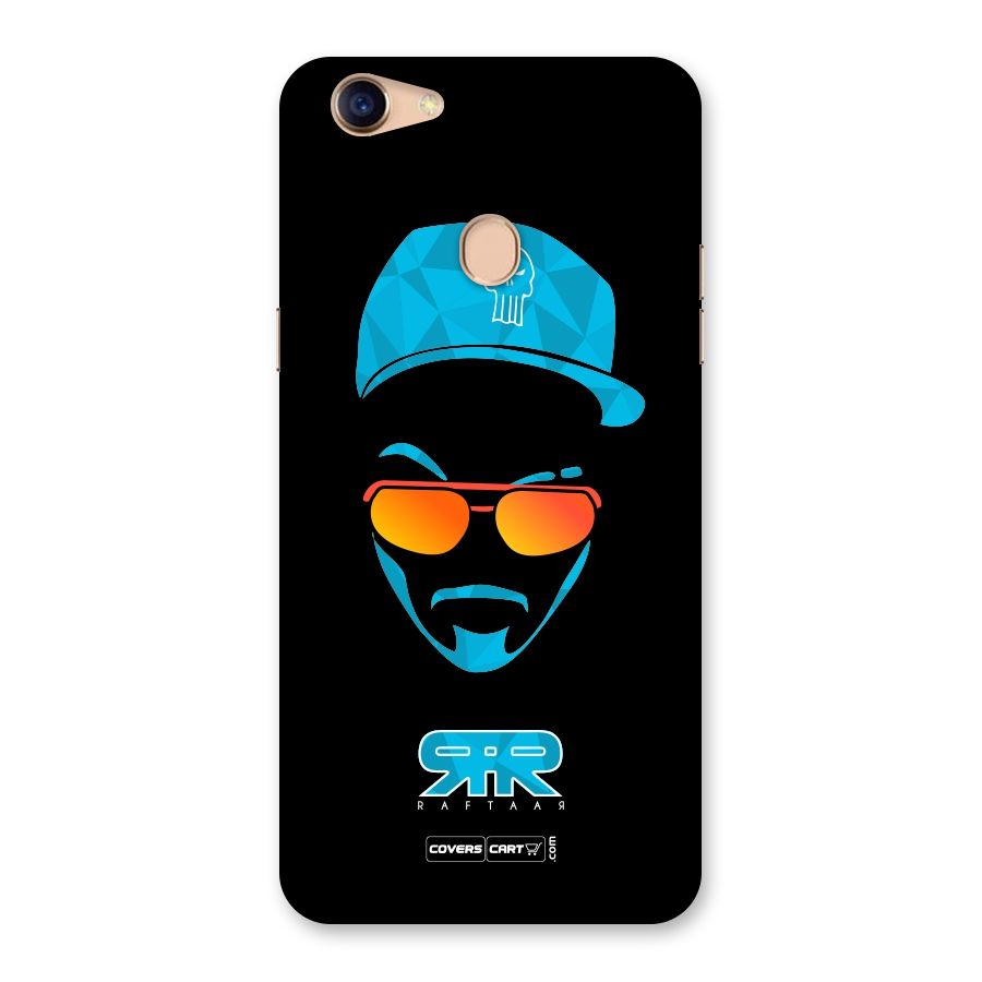Raftaar Black and Blue Back Case for Oppo F5