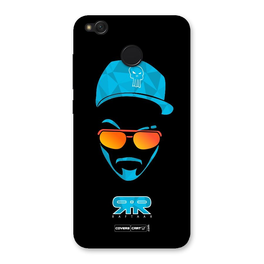 Raftaar Black and Blue Back Case for Redmi 4
