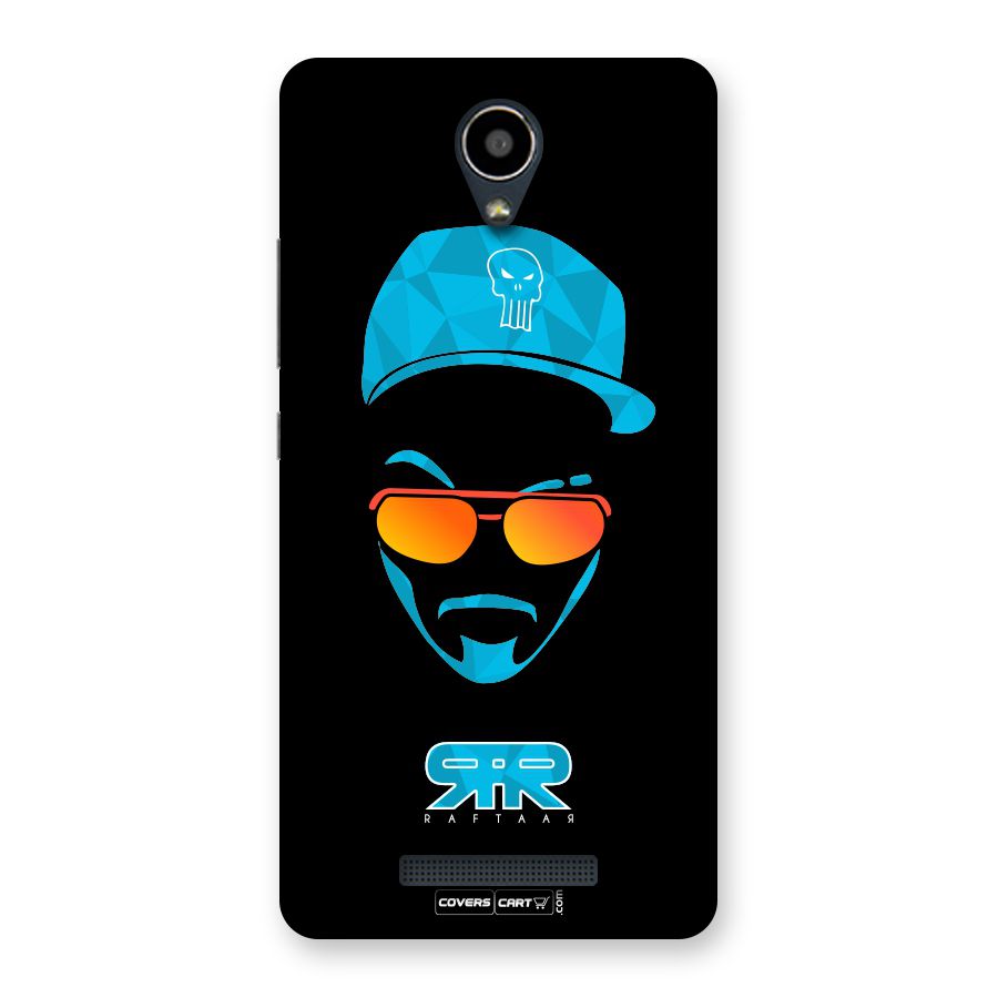 Raftaar Black and Blue Back Case for Redmi Note 2