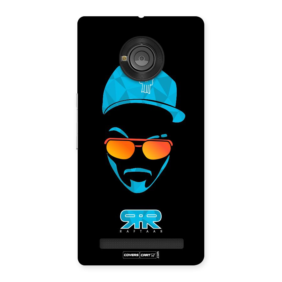 Raftaar Black and Blue Back Case for YU Yunique