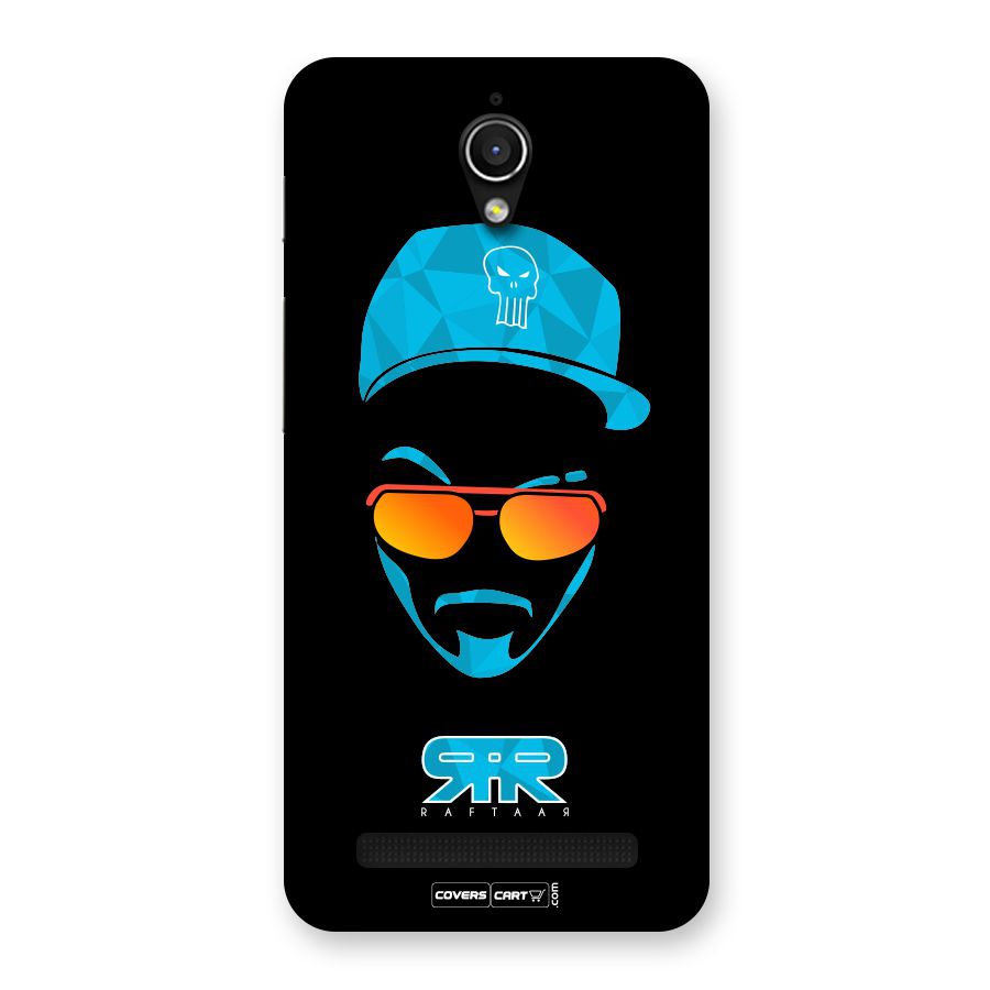 Raftaar Black and Blue Back Case for Zenfone Go