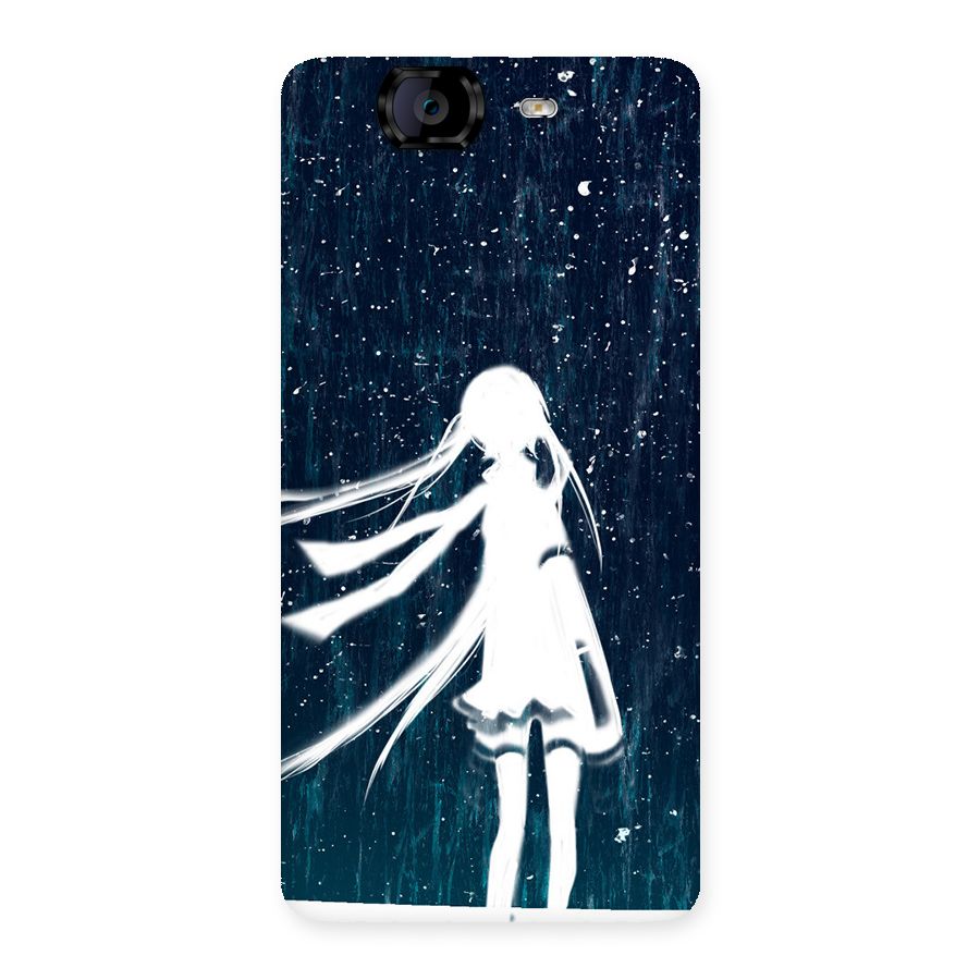 Rain White Girl Back Case for Canvas Knight A350