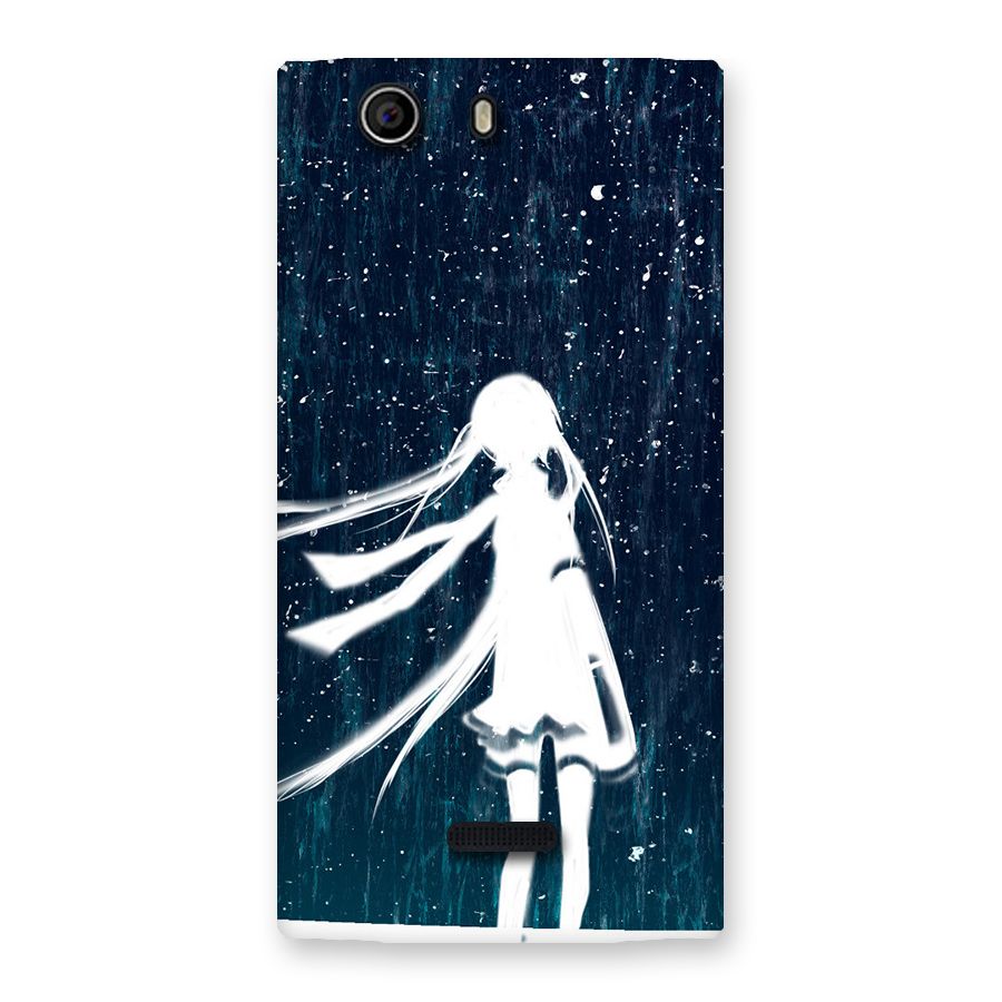 Rain White Girl Back Case for Canvas Nitro 2 E311
