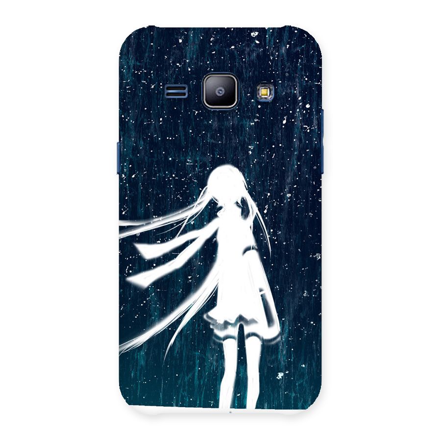 Rain White Girl Back Case for Galaxy J1