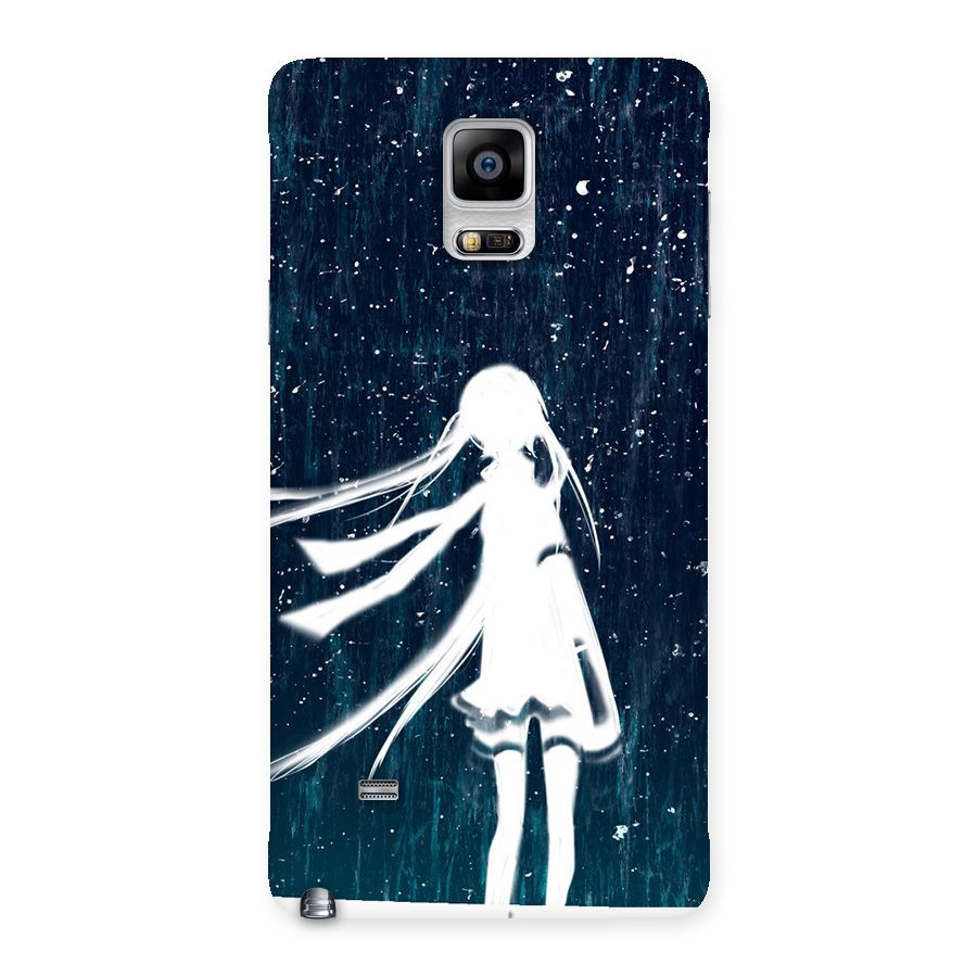 Rain White Girl Back Case for Galaxy Note 4