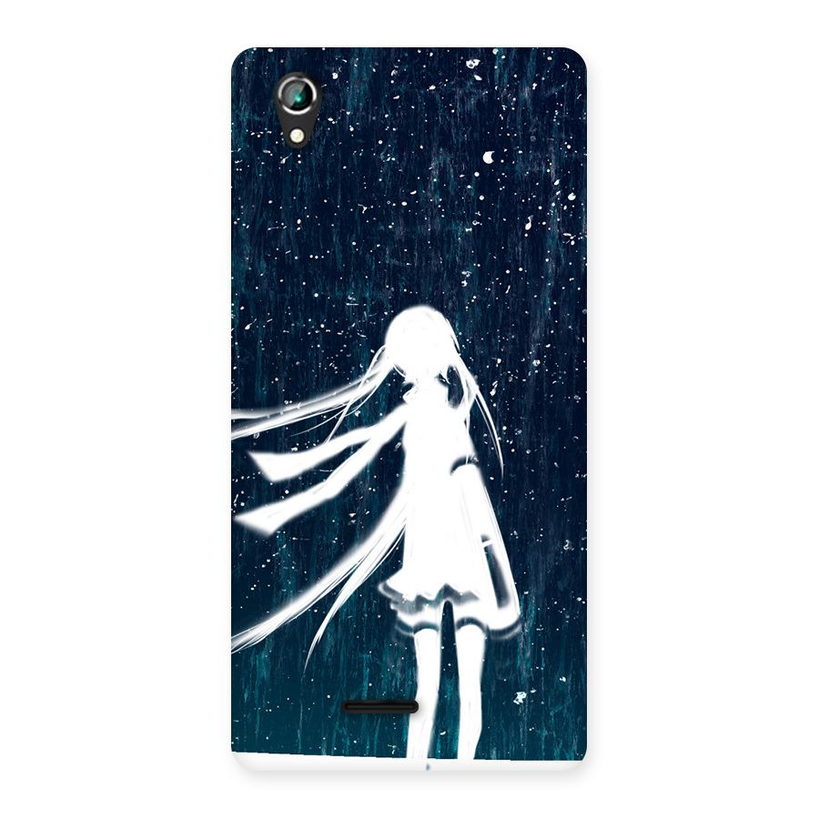 Rain White Girl Back Case for Lava Iris 800
