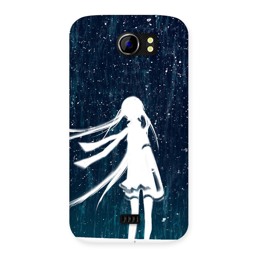 Rain White Girl Back Case for Micromax Canvas 2 A110