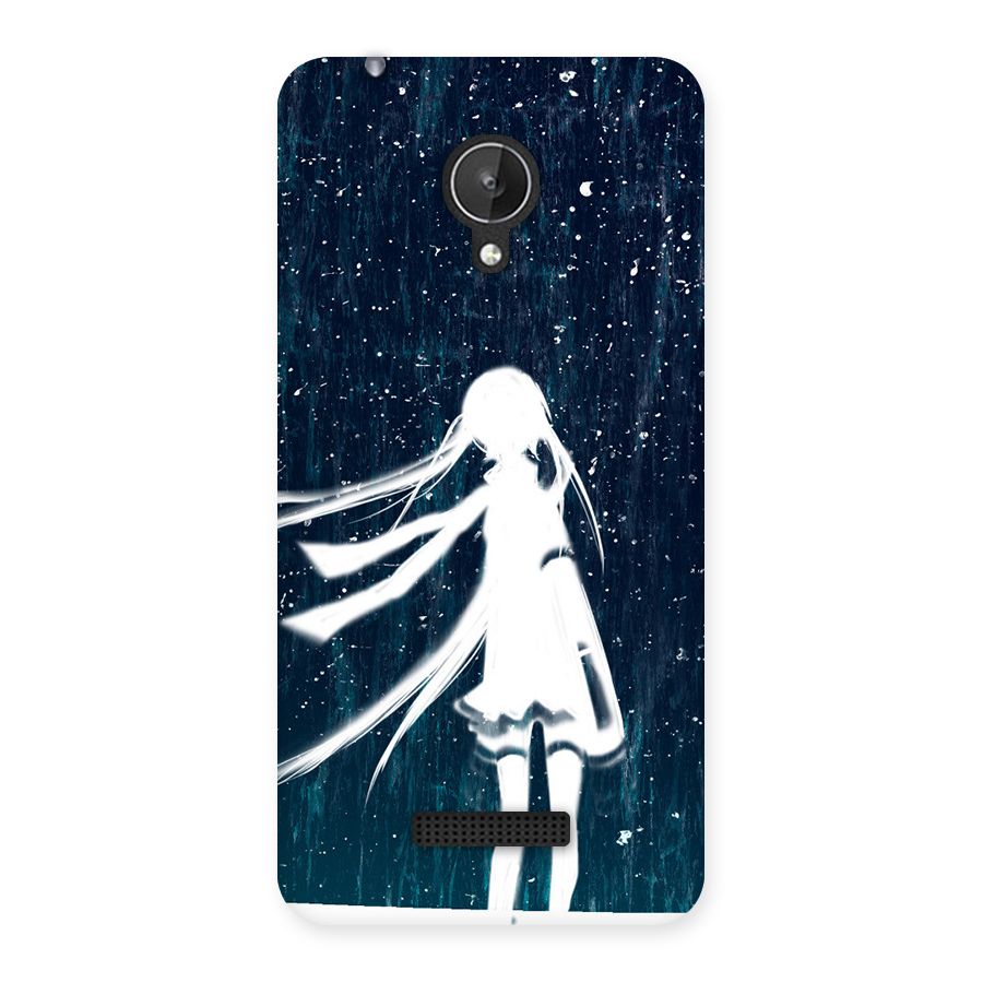 Rain White Girl Back Case for Micromax Canvas Spark Q380