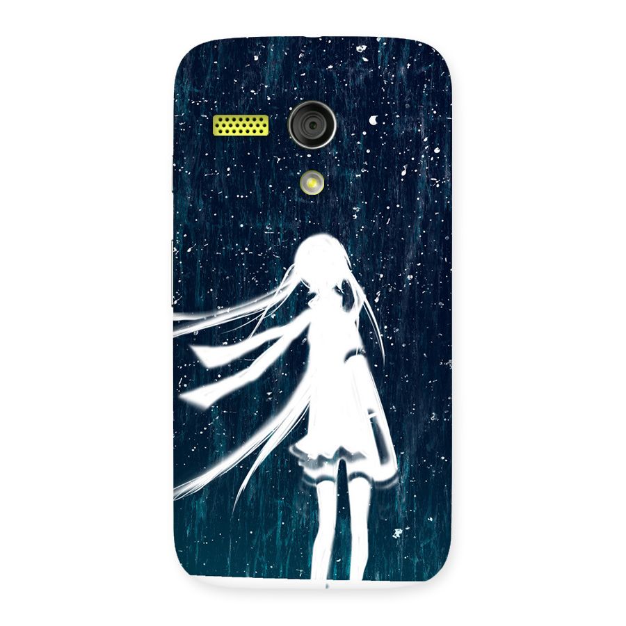 Rain White Girl Back Case for Moto G