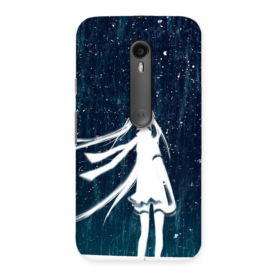 Rain White Girl Back Case for Moto G Turbo