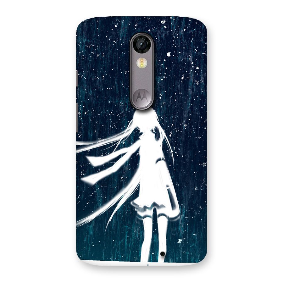Rain White Girl Back Case for Moto X Force