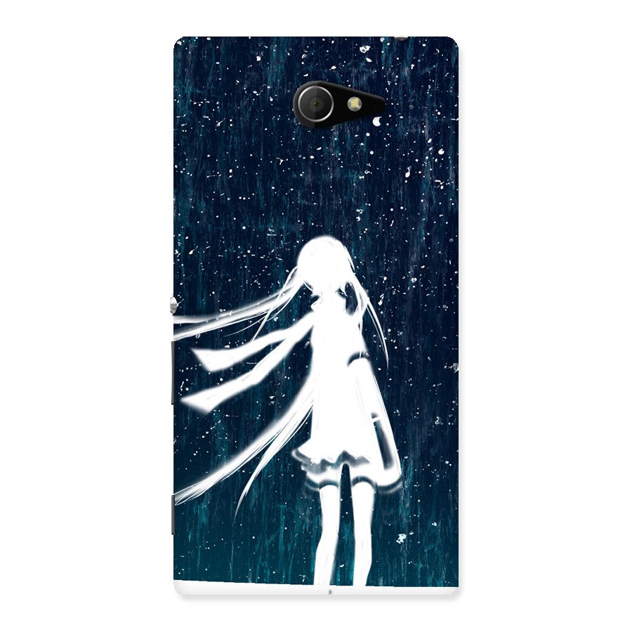 Rain White Girl Back Case for Sony Xperia M2