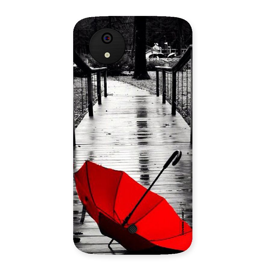 Rainy Red Umbrella Back Case for Micromax Canvas A1