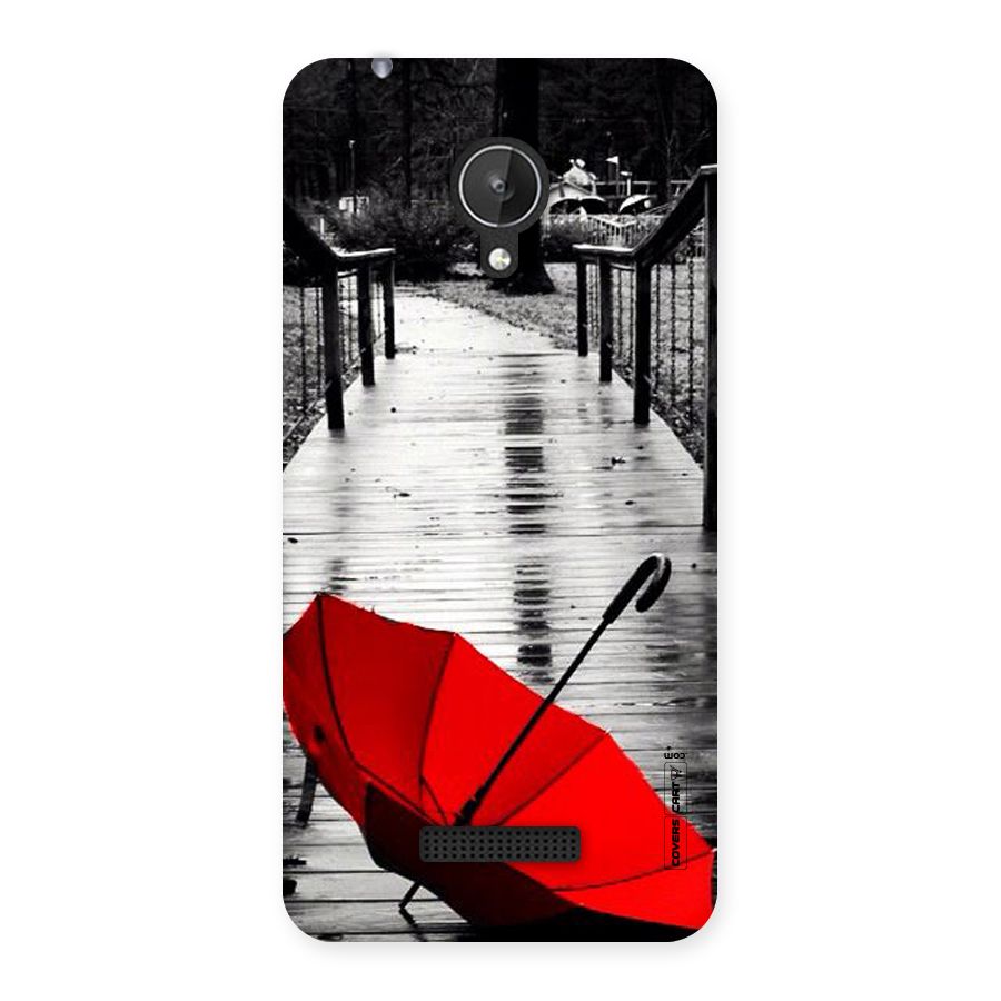 Rainy Red Umbrella Back Case for Micromax Canvas Spark Q380