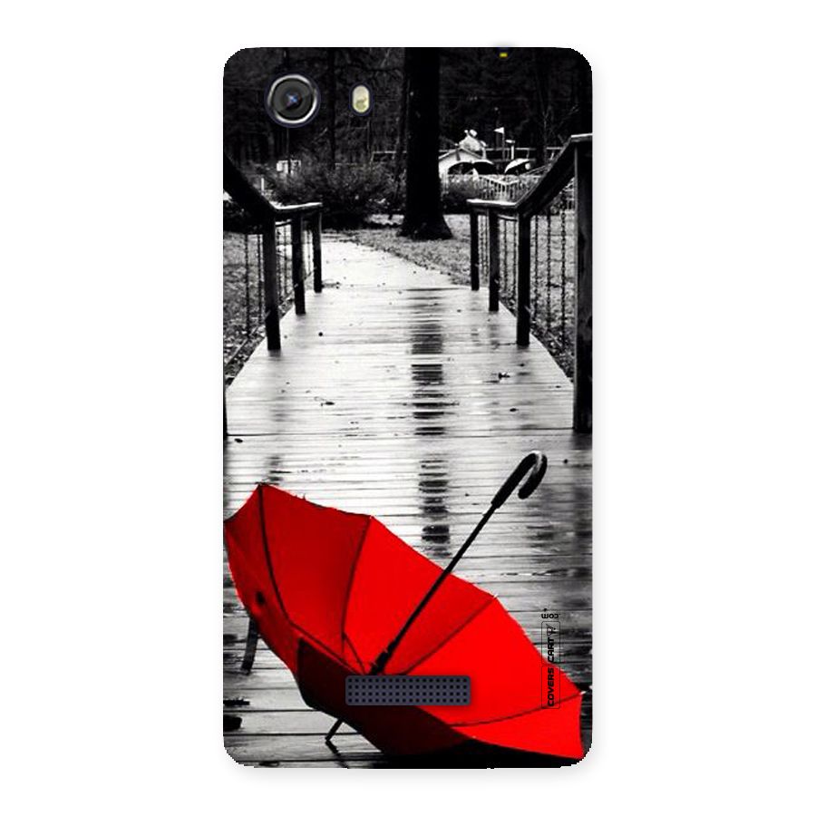 Rainy Red Umbrella Back Case for Micromax Unite 3