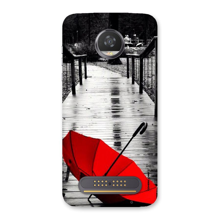 Rainy Red Umbrella Back Case for Moto Z2 Play