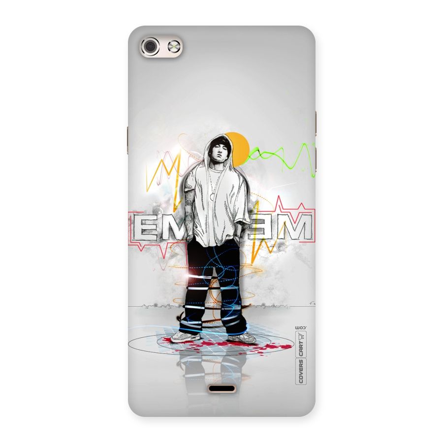 Rap King Eminem Back Case for Micromax Canvas Silver 5
