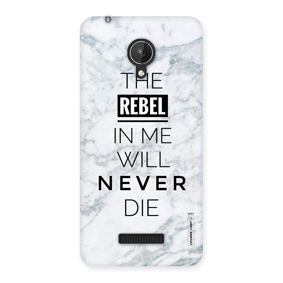 Rebel Will Not Die Back Case for Micromax Canvas Spark Q380