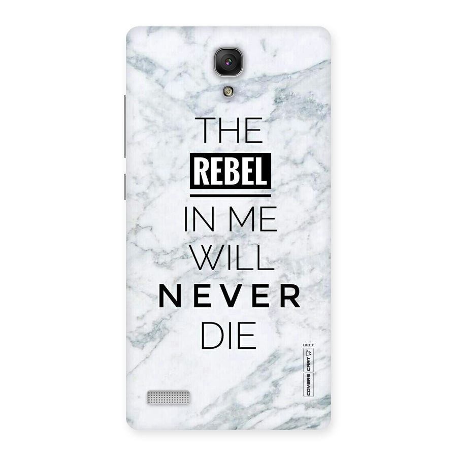 Rebel Will Not Die Back Case for Redmi Note