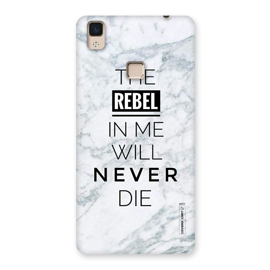 Rebel Will Not Die Back Case for V3 Max