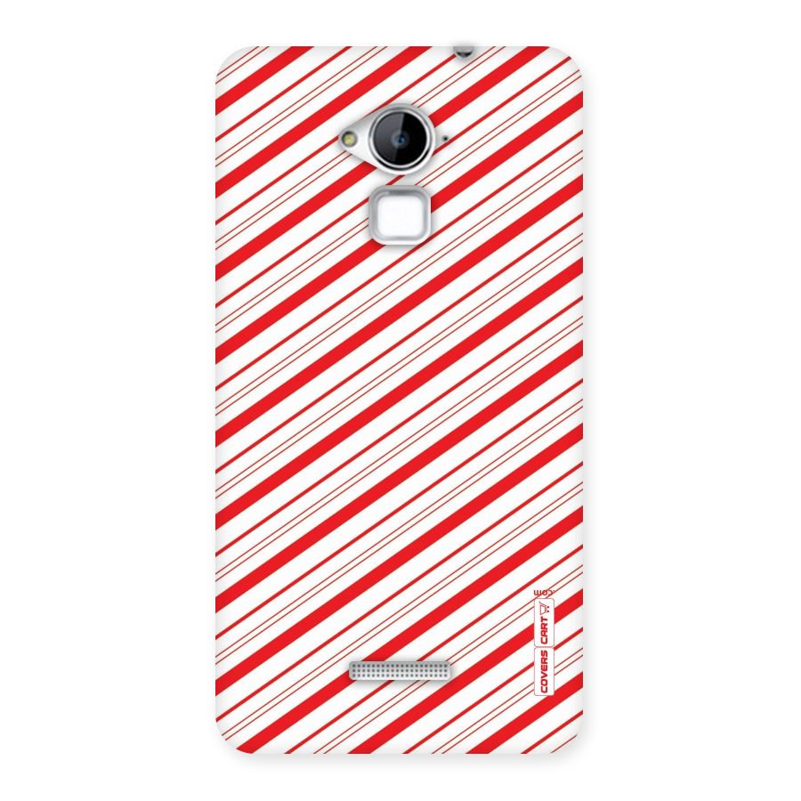 Red And White Diagonal Stripes Back Case for Coolpad Note 3