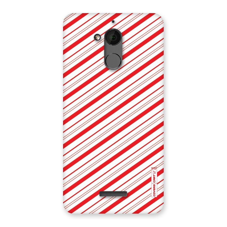 Red And White Diagonal Stripes Back Case for Coolpad Note 5