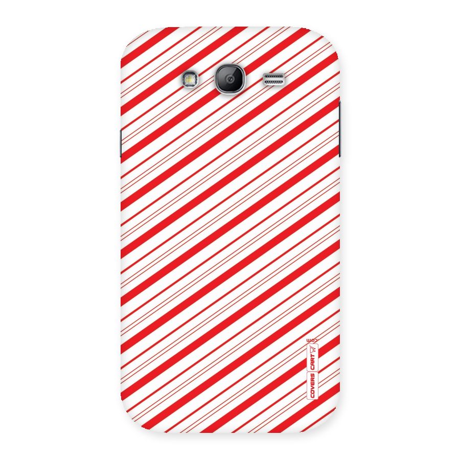 Red And White Diagonal Stripes Back Case for Galaxy Grand