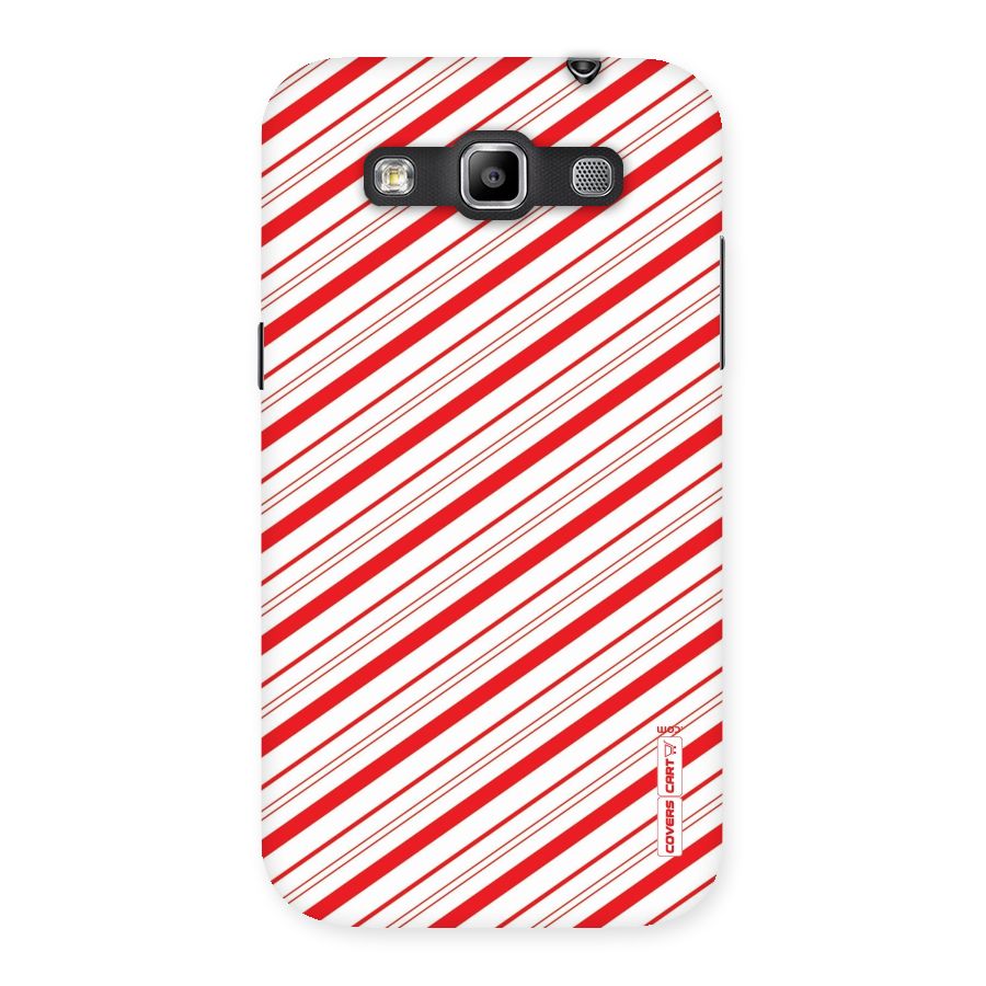 Red And White Diagonal Stripes Back Case for Galaxy Grand Quattro