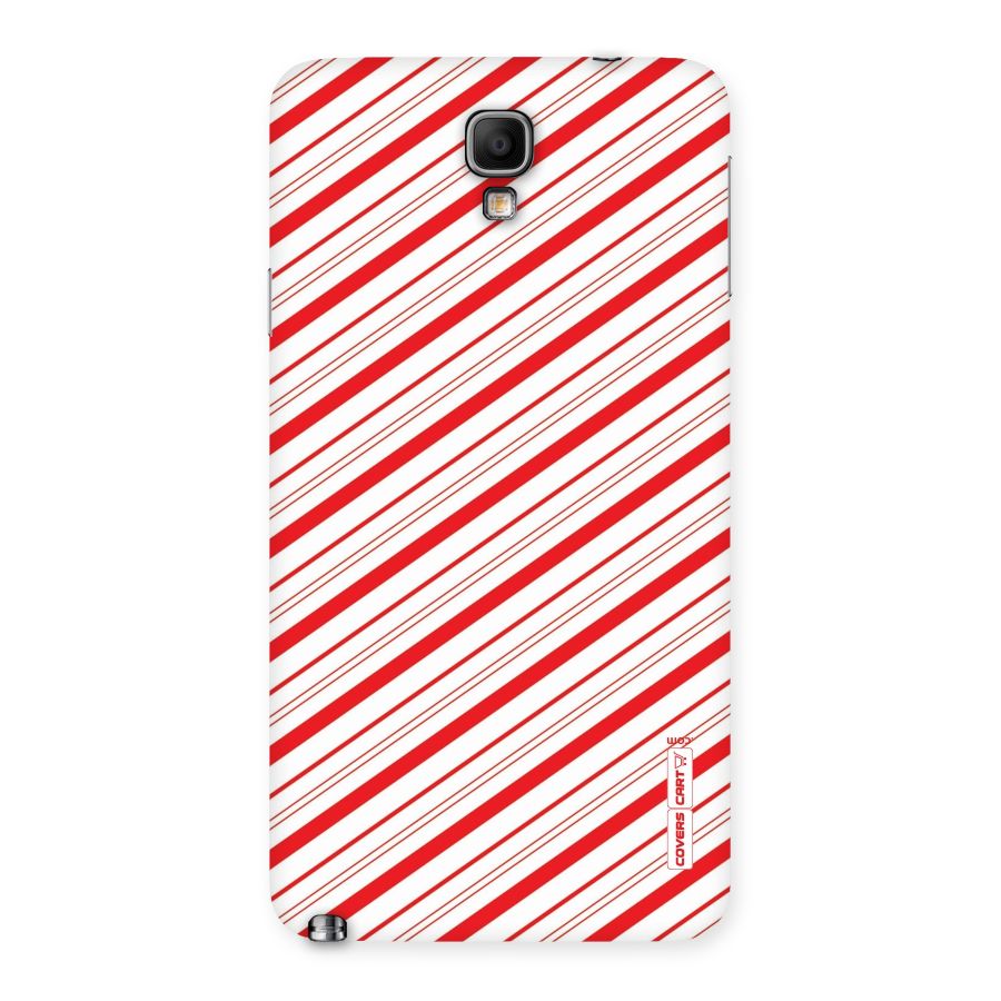 Red And White Diagonal Stripes Back Case for Galaxy Note 3 Neo