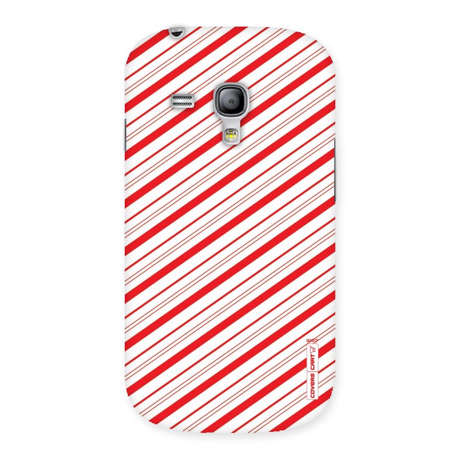 Red And White Diagonal Stripes Back Case for Galaxy S3 Mini