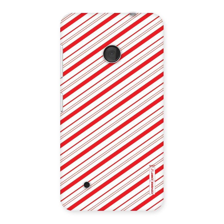 Red And White Diagonal Stripes Back Case for Lumia 530