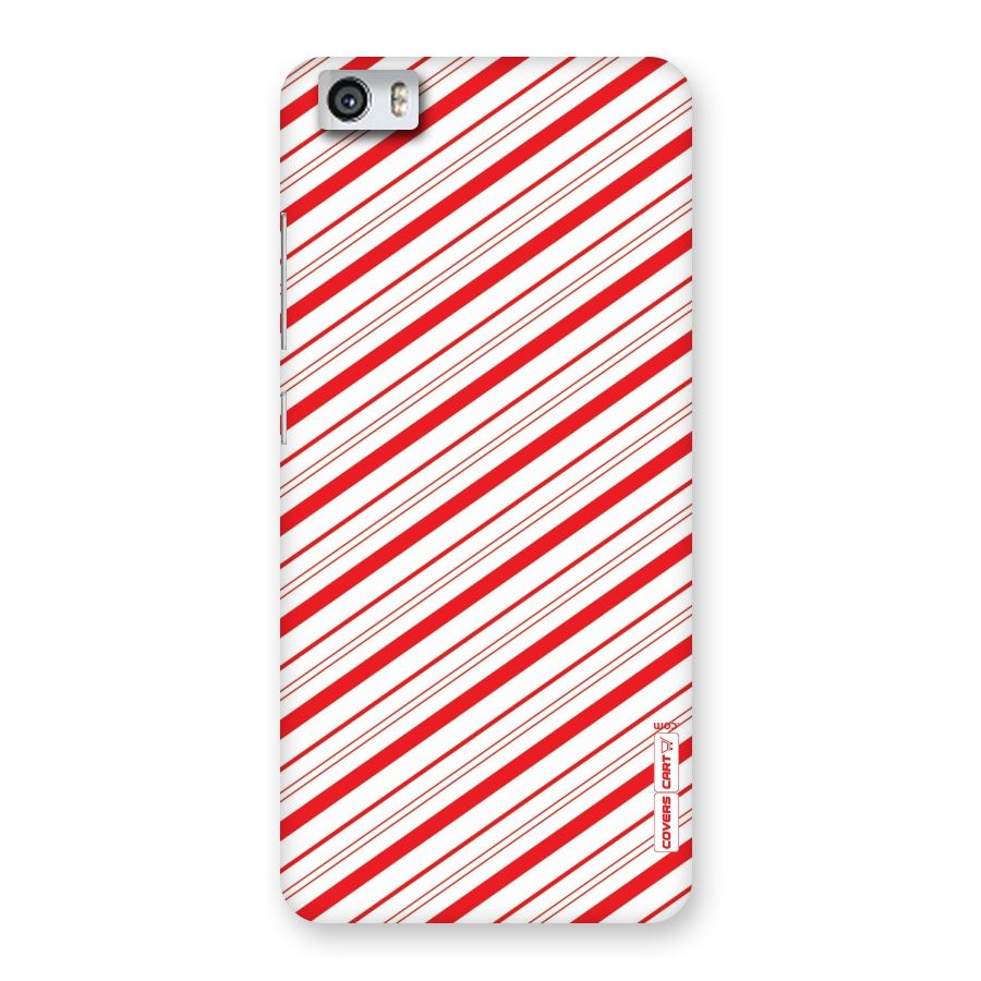 Red And White Diagonal Stripes Back Case for Xiaomi Redmi Mi5
