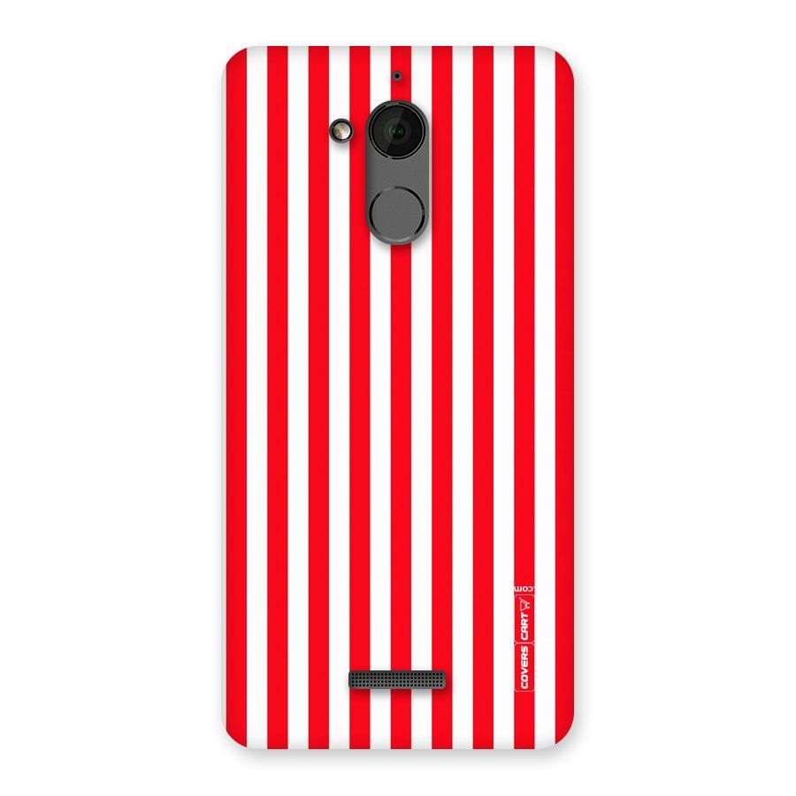 Red And White Straight Stripes Back Case for Coolpad Note 5
