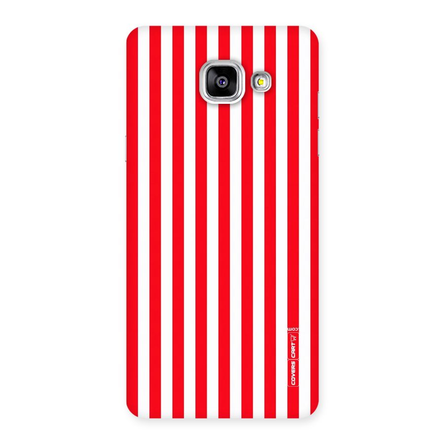 Red And White Straight Stripes Back Case for Galaxy A5 2016