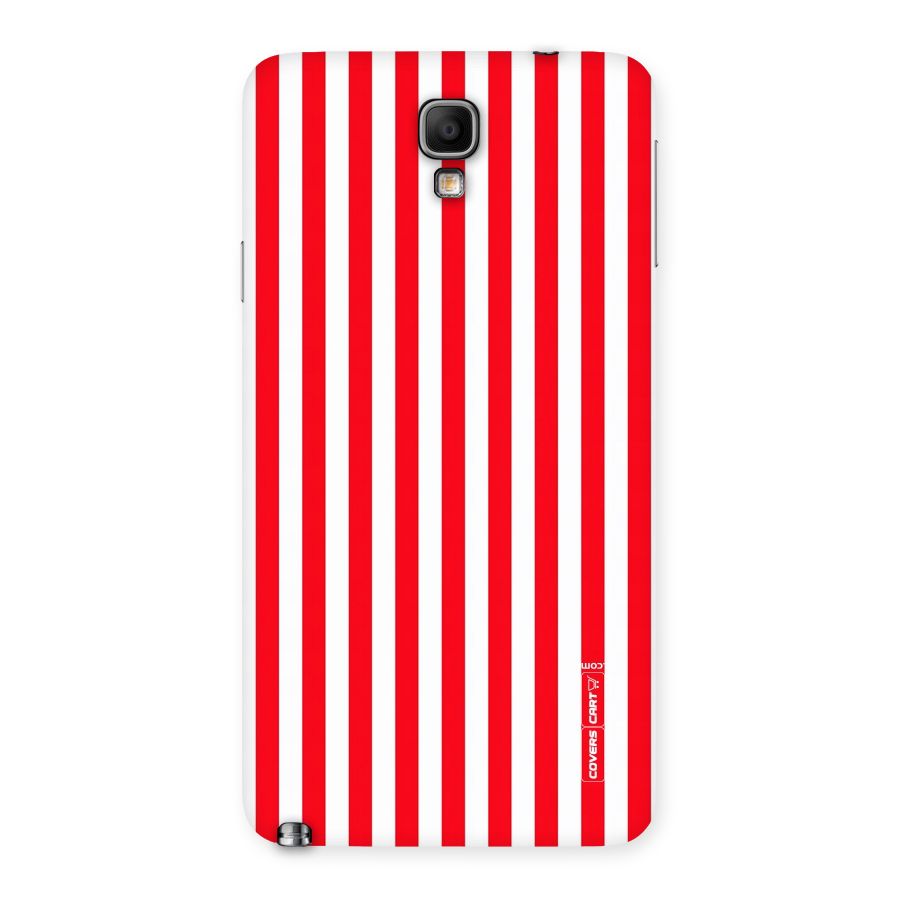 Red And White Straight Stripes Back Case for Galaxy Note 3 Neo