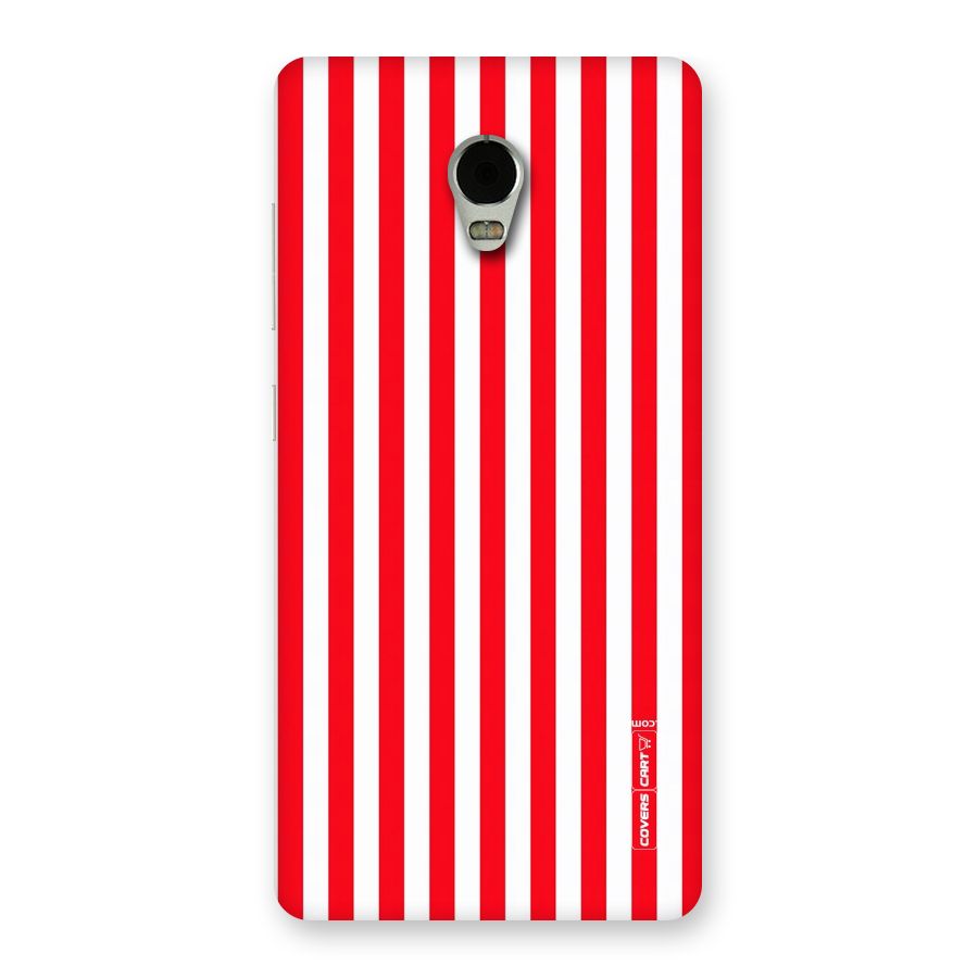 Red And White Straight Stripes Back Case for Lenovo Vibe P1