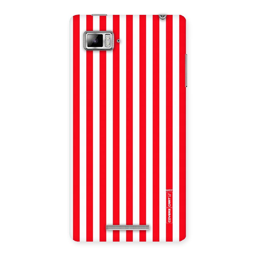 Red And White Straight Stripes Back Case for Lenovo Vibe Z K910