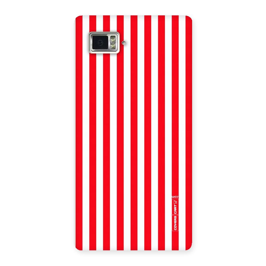 Red And White Straight Stripes Back Case for Vibe Z2 Pro K920