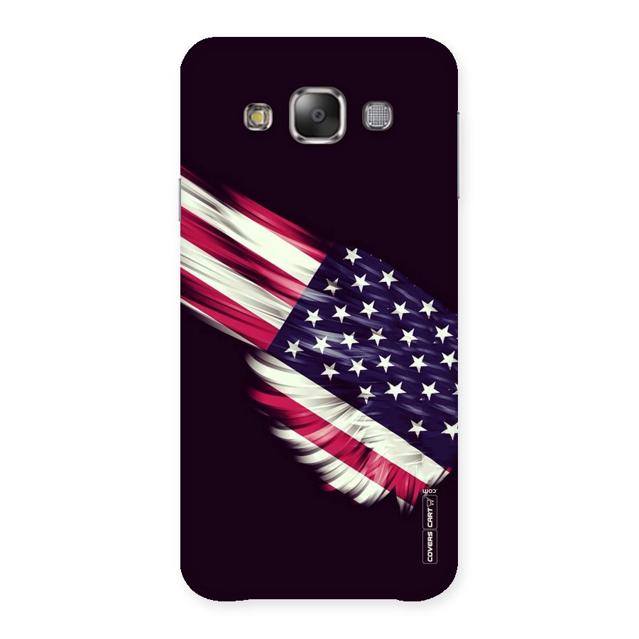 Red And White Stripes Stars Back Case for Galaxy E7