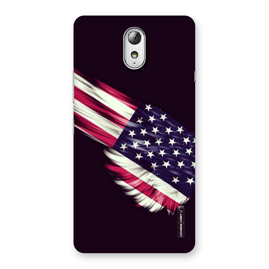 Red And White Stripes Stars Back Case for Lenovo Vibe P1M