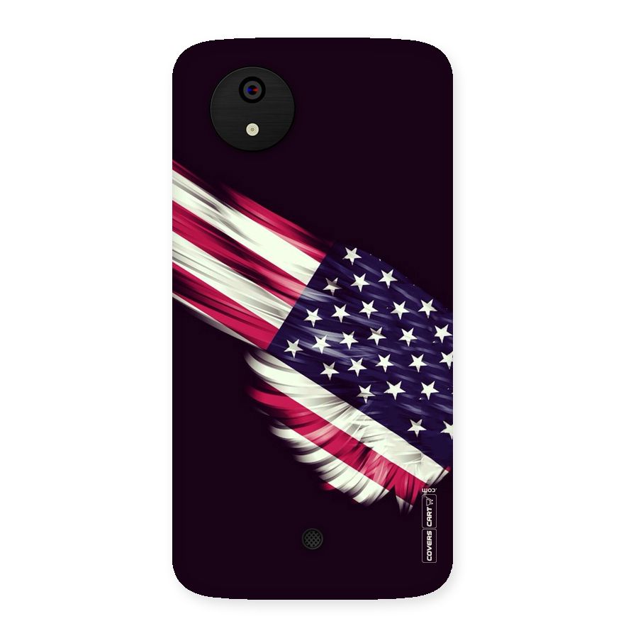 Red And White Stripes Stars Back Case for Micromax Canvas A1