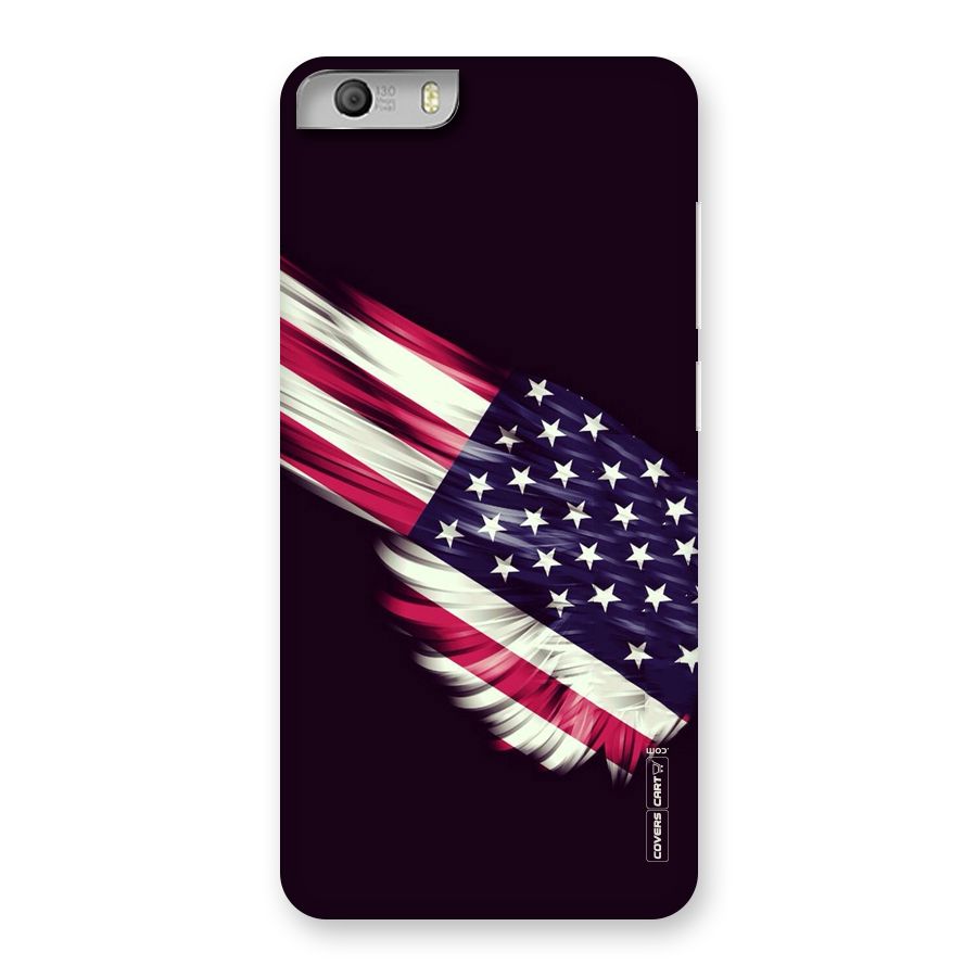 Red And White Stripes Stars Back Case for Micromax Canvas Knight 2