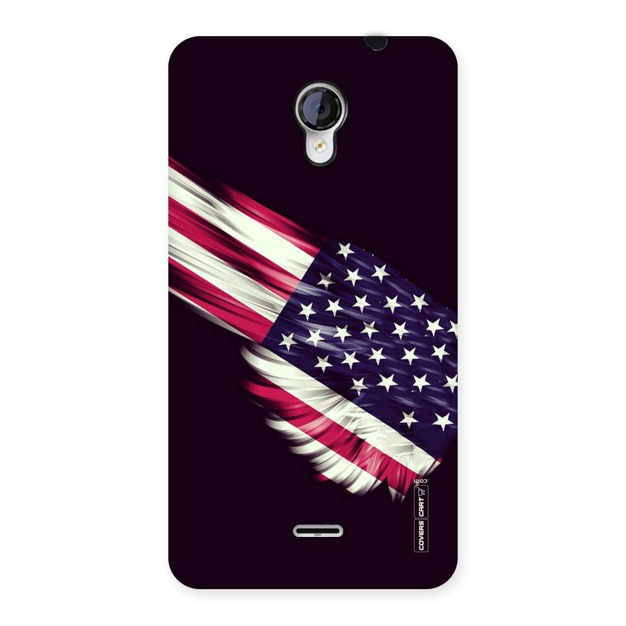 Red And White Stripes Stars Back Case for Micromax Unite 2 A106