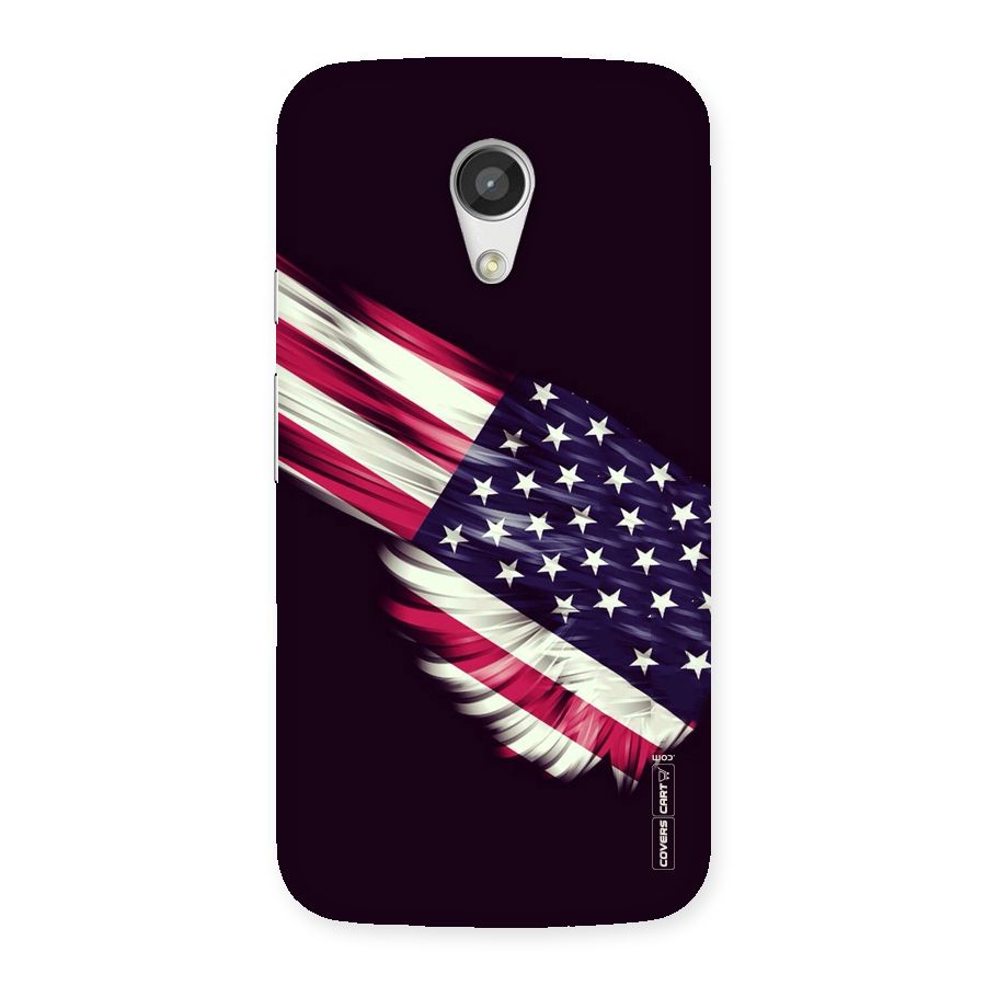 Red And White Stripes Stars Back Case for Moto G 2nd Gen